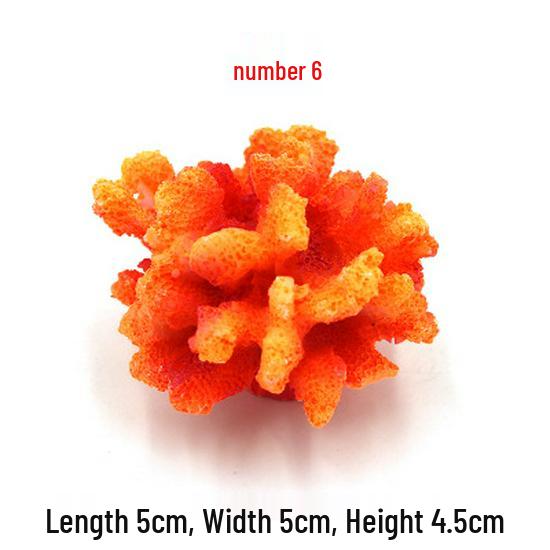 Coral Reef Marine Fish Tank Decoration Set: Starfish and Coral Resin Ornaments