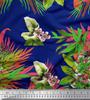 Soimoi Cotton Cambric Fabric Leaves & Lily Flower Print Sewing Fabric Metre 42 Inch