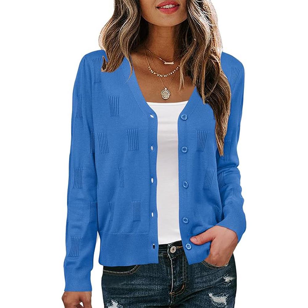 Women's Soft Cropped Cardigan Casual Lightweight Shrug Sweater Tops