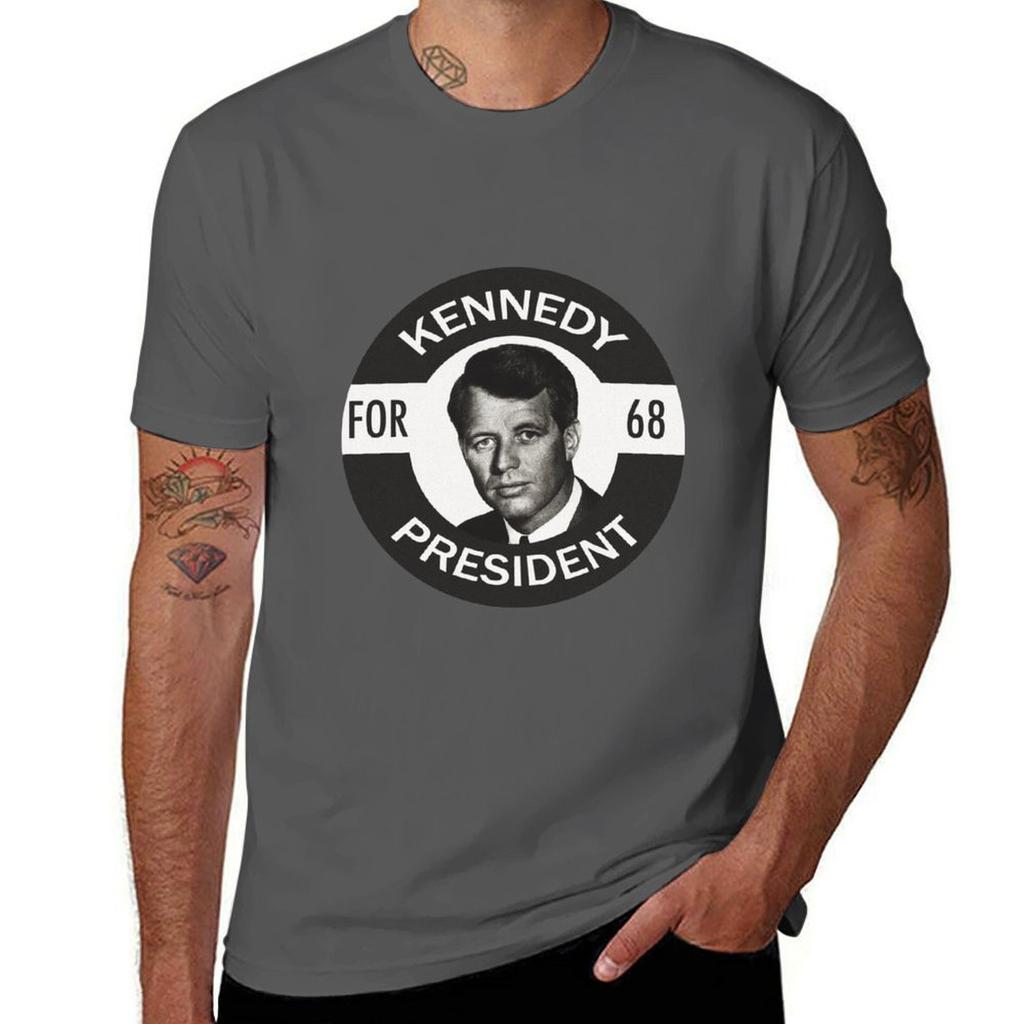 Robert Kennedy Black and White TShirt Gym Wear Breathable Short Sleeve Tee