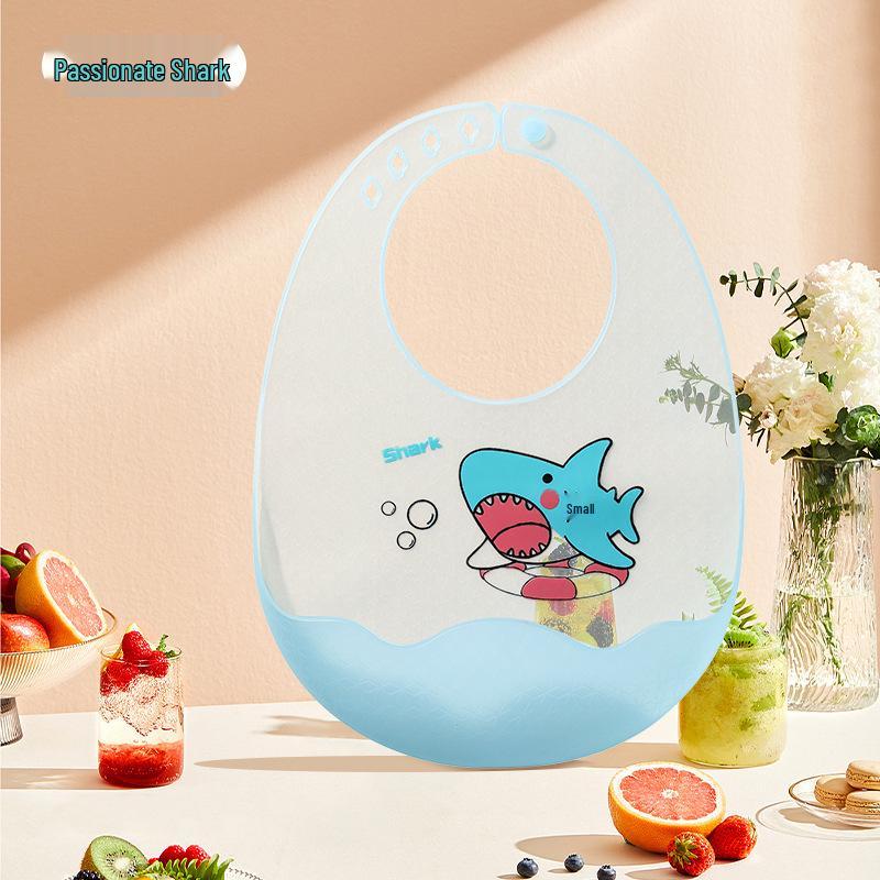 Ultra-Thin Waterproof Silicone Bib for Babies - Soft and Durable Drool and Food Catcher