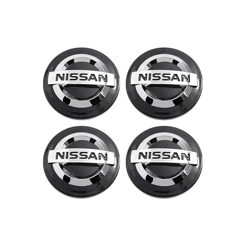 2025 For Nissan 4pcs 54mm 60mm Car Wheel Hub Center Caps Rim Cover Badge Emblem Exterior Styling For Nissan J10 Trail Tiida Tean