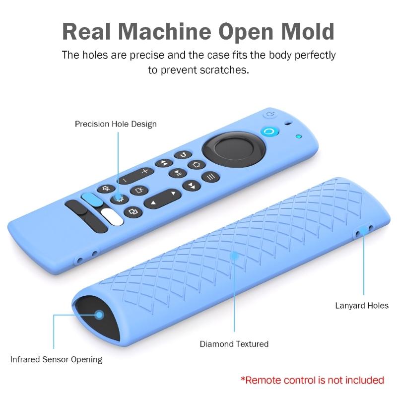 Soft Silicone Protective Cover for Fire TV Stick 4K Max 2nd 2023 Voice Remote Control Comfortable Grip Sleeve
