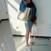 2025 Red Canvas Shoulder Bag with Casual Letter Print