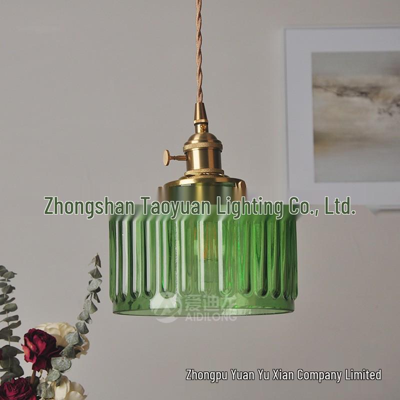 Modern Minimalist Retro Brass & Glass Nordic Pendant Lamp for Homestays and Restaurants