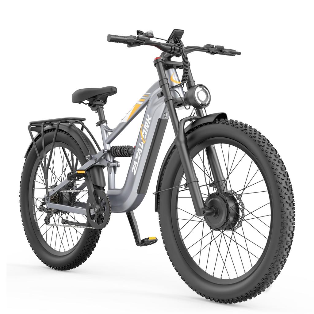ZAZAWORK CF500 PRO High-end Elektrische Fiets 1000W*2 Dubbele Motor 48V20Ah Batterij 50KM/H Topsnelheid 27 Inch Off-Road Banden E-Mountainbike