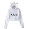 New Astro Bot Pullover Girls Casual Cat Cropped Hoodies Female Long Sleeve Sweatshirts Crop Top Women's Hoodie Sexy Tops