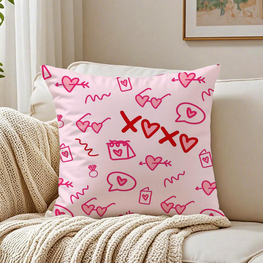 Sweet Iove Family Companionship Gift Cushion Cover Pillowcase Antidustmite Living Room Sofa Decor Cushion Room