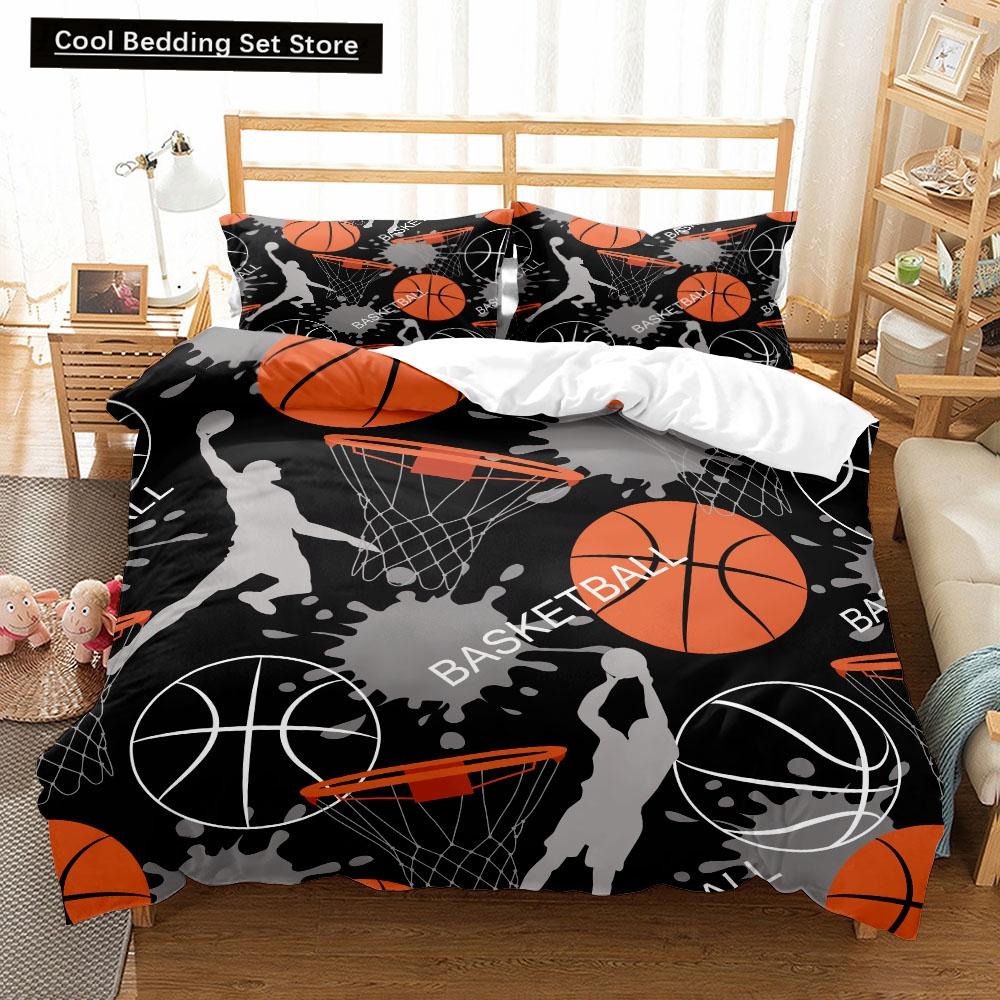Fantastic 3D Print Basketball Duvet Cover Set Uk Single Double King US Twin Full Queen King Bed Linen Set Home Textiles Bedding