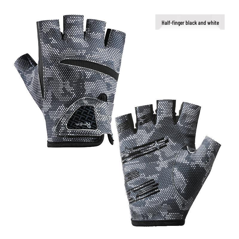 Spring & Summer Breathable Sun Protection Fishing Gloves - Anti-slip, Three-Fingerless, Thin Ice Silk, Wear-resistant Outdoor Angling Gloves