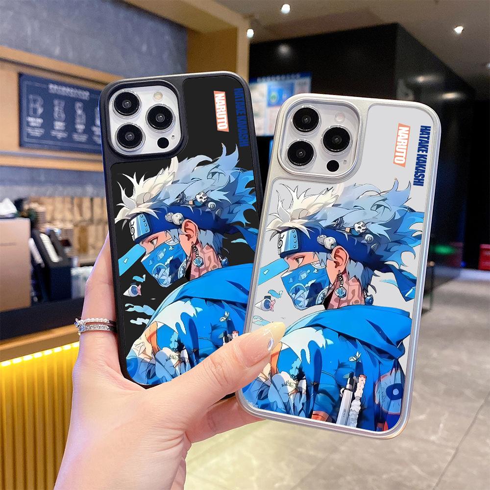 Anime Naruto Kakashi iPhone12 Trendy Cool Mobile Phone Case Apple 17promax Frosted Glass Anti-drop