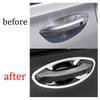 For Hyundai Santa Fe 2019-2023 Chrome Steel Exterior Side Door Bowl Cover Trim