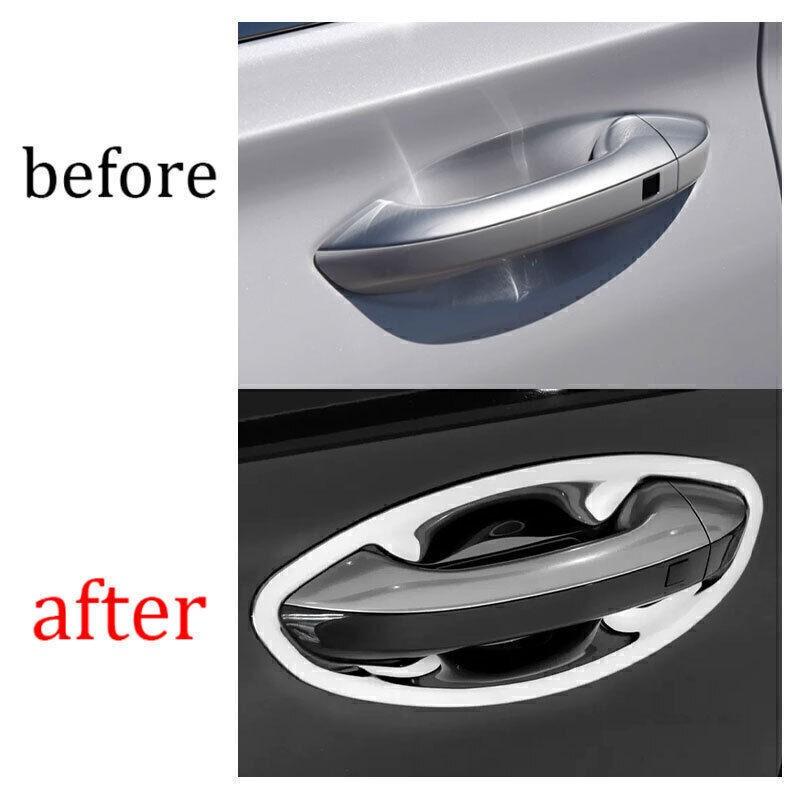 For Hyundai Santa Fe 2019-2023 Chrome Steel Exterior Side Door Bowl Cover Trim