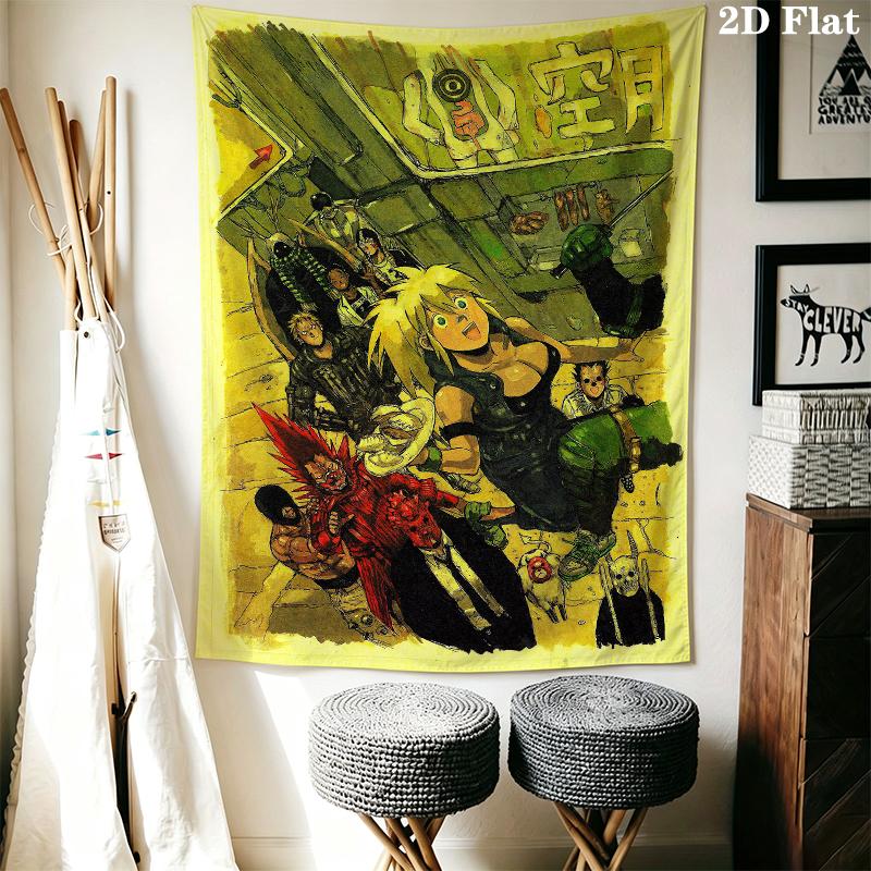 Dorohedoro Wall Tapestry Aesthetic Wall Hanging Printed Fabric Blanket Decorative Tapestries for Bedroom Living Room Home Decor