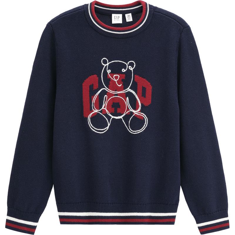 Gap Boys  Bear Embroidered Cotton Round Neck Sweater 160/76