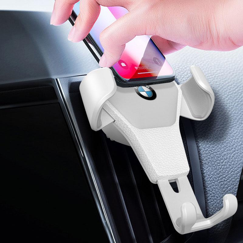 Tyngdekraft Bilmerke Telefonholder Brakett Luftklemme Feste Stativ Tilbehør For BMW M Power F10 F31 E36 E39 E87 E90 X3 X5 X1 E46 E90 F20 Z4