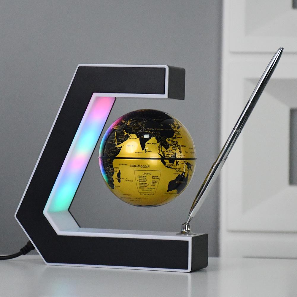 Luminous 3-Inch Magnetic Levitation Globe Ornament - Creative Tech Gift for Home or Office