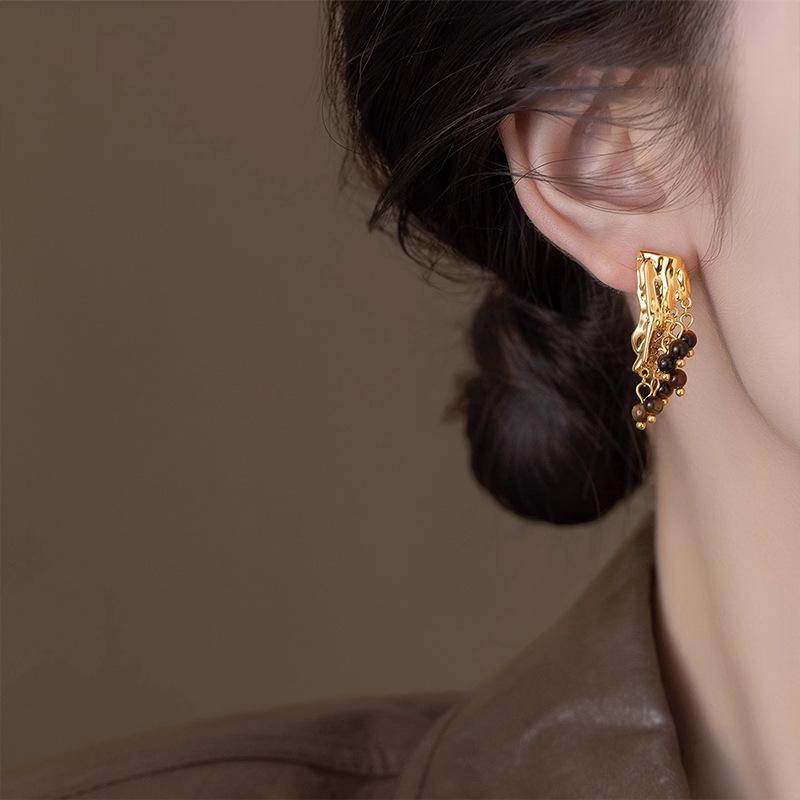 Silbernadel Harz Quaste Ohrringe: Stilvoll, Vielseitig, High-End.