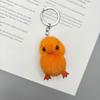 Mini Mink Fur Yellow Duck Keychain Plush Chick Couple Pendant Bag Phone Chain Charm