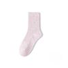 Women's Spring and Autumn Mid-calf Socks, Pure Cotton Trendy Pile Socks, Polka Dot Yarn Postpartum Socks