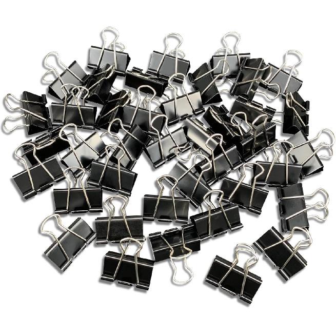 40Pcs Medium Binder Clips, 1.25 inch(32mm), Paper Clamps Medium Size for Office Supplies, Black