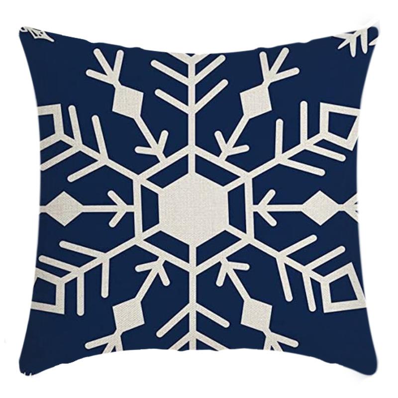 New Christmas Pillowcase Linen Digital Printed Short Plush Christmas Pillowcase Cushion Cover