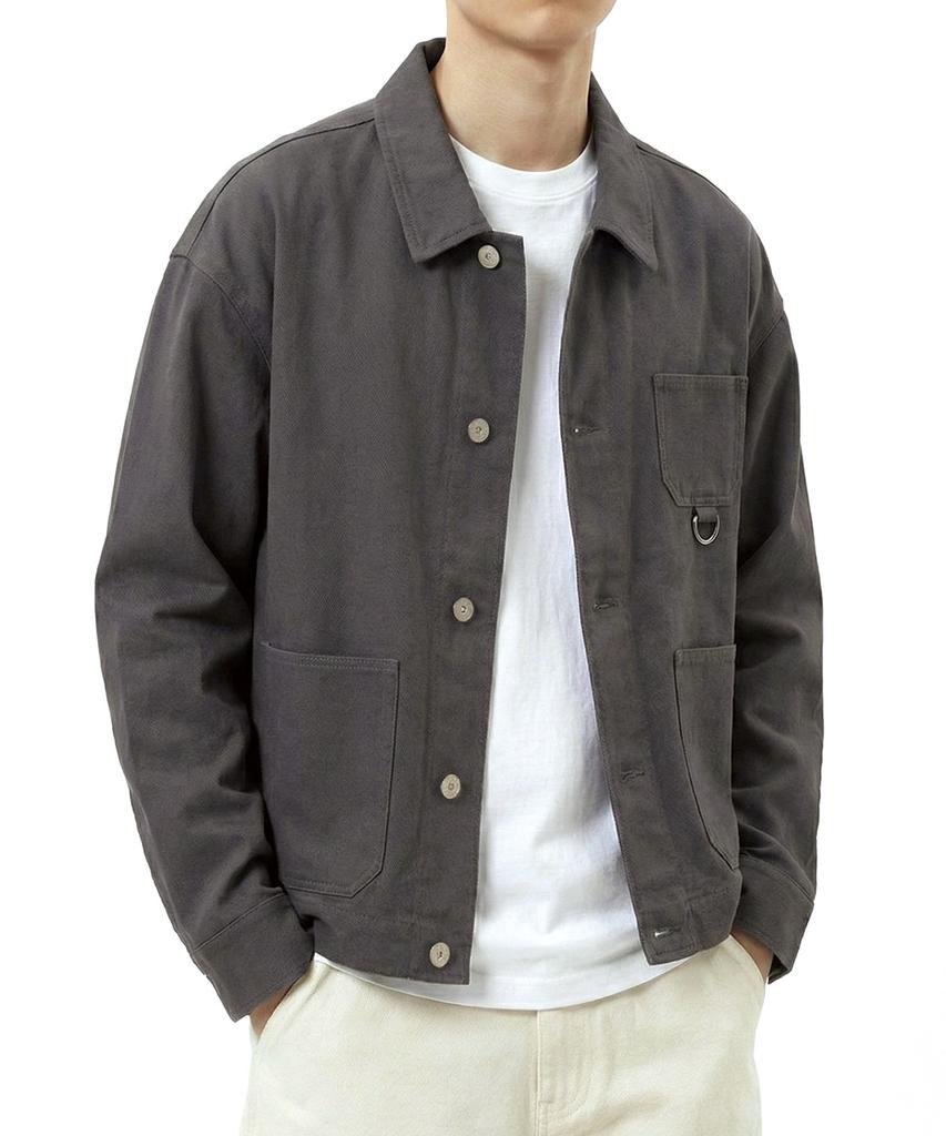 Underoff Crop French Work Jacket Dark Grey