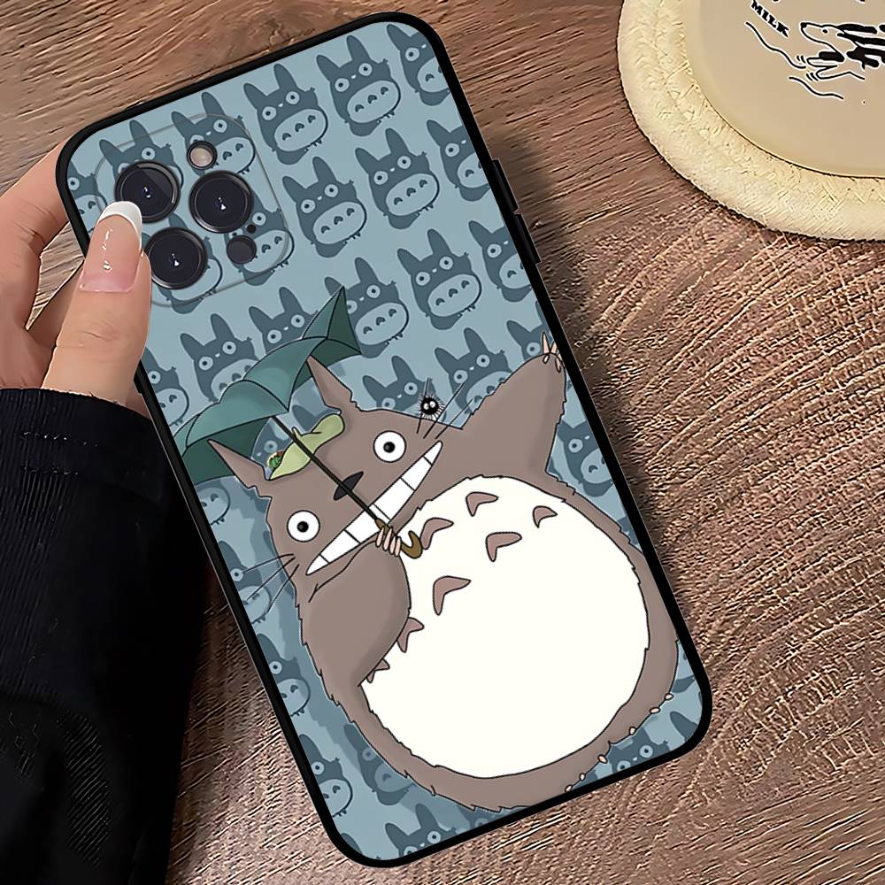 Cartoon Clear Case For-T-T-TotoroS Phone Case For Iphone 17 16 15 16e 14 13 12 11 Pro Max Plus Case Cover Coque