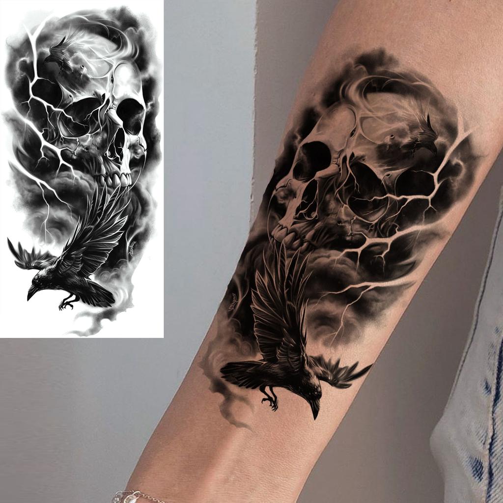 1 Foglio Tatuaggi Temporanei Realistici Fenice Drago Volante Per Uomini Donne Adulti A Lunga Durata Impermeabile Temp Adesivo Tatuaggio Falso