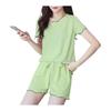 [EnjoIt] Pajamas, Women's, Summer, Short Sleeves, Loungewear, Top and Bottom Set, Sleepwear, Convenient Clothing, Gentle On the Skin, Slimming,