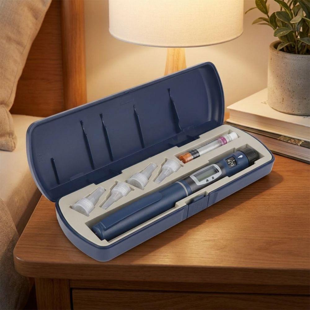 Universal Insulin Pen Storage Box Multi Grid Wear-resistant Insulin Injection Pen Case Dust-Proof Hard Shell Pen Protective Box