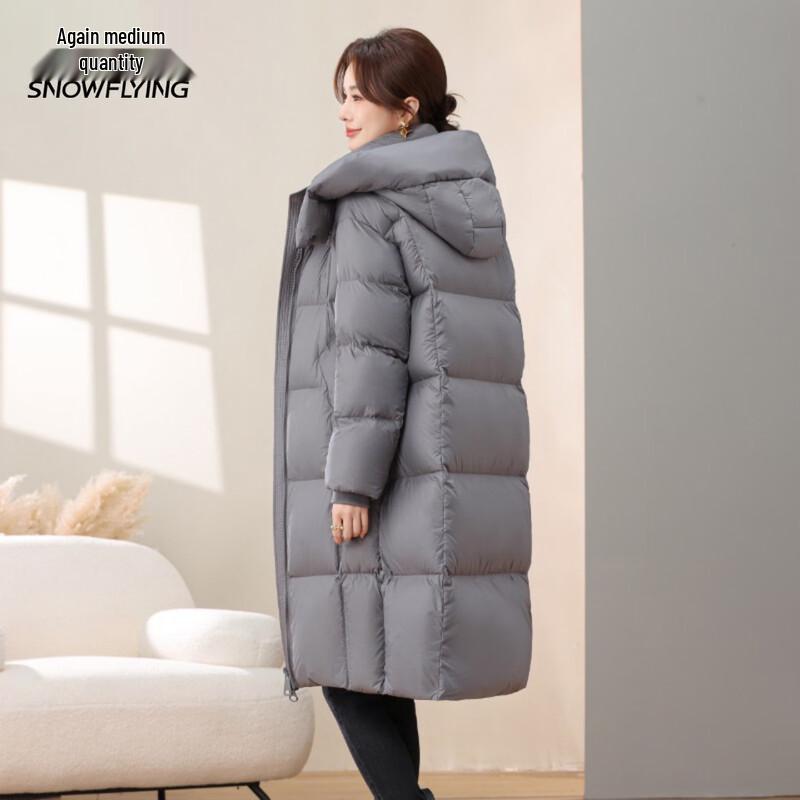 XueZhongFei Women's Solid Hooded Long Down Parka