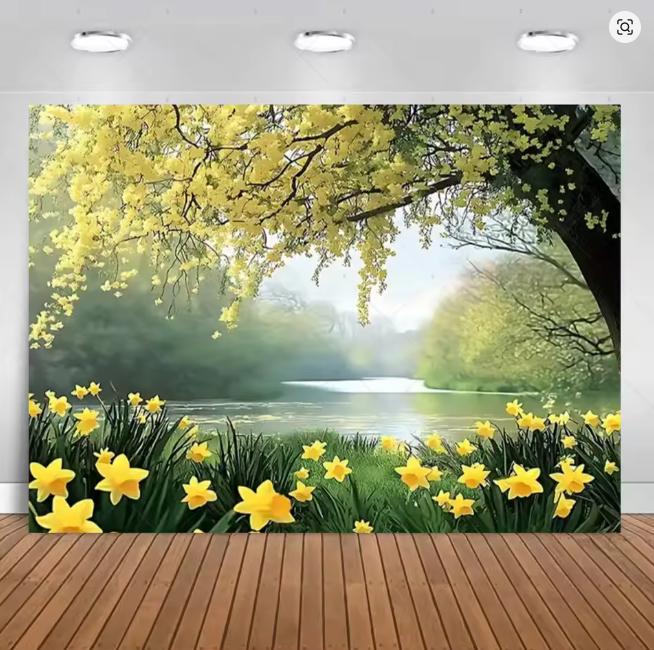 Spring Fantasy Sunny Forest Flowers Background Photo Props Photography Background Wedding Birthday Party Decoration Room Poster