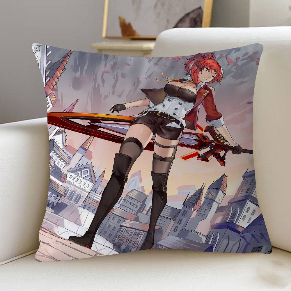 

H-Honkai Impact Anime Cartoon Pillow Cover Design Cushion Cover Decor Holiday Decorati 12x12Inch