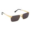 Louis Vuitton Heritage Checkered Design Metal Square Sunglasses Men Sunglasses Gold Z3206U