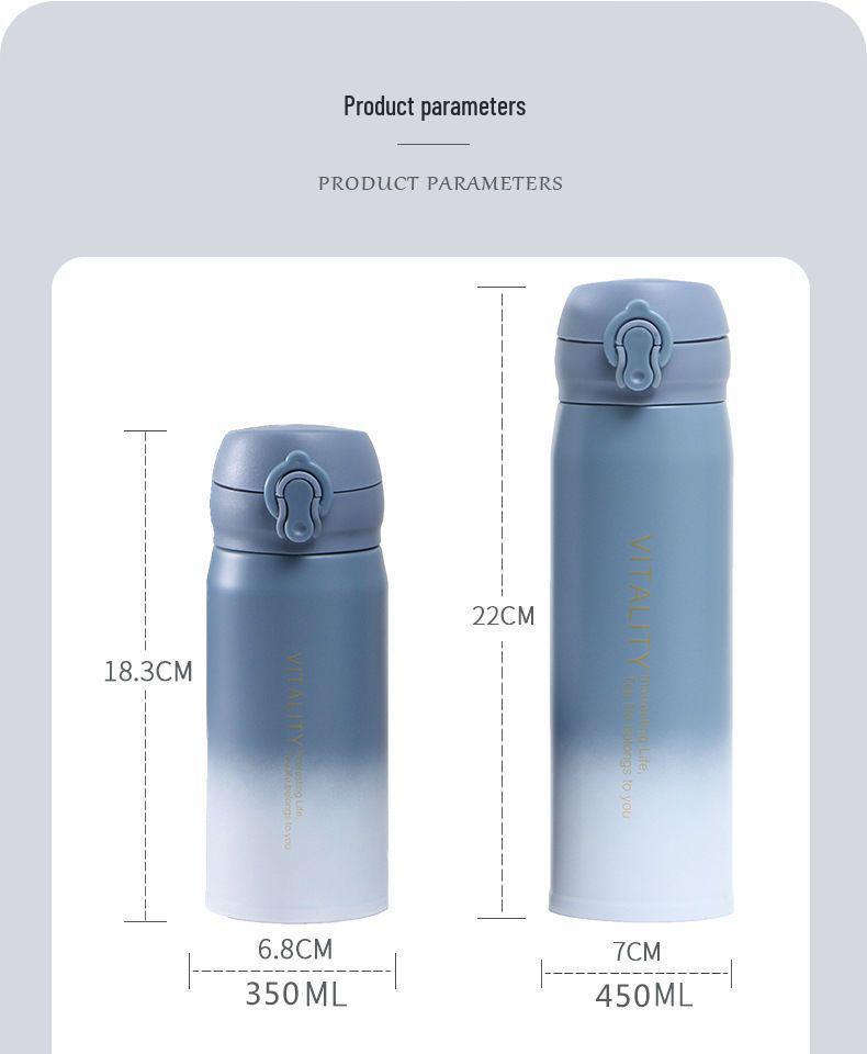 Cute 304 Stainless Steel Thermos Cup for Kids - Portable Student and Home Use