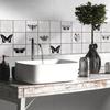 European Classical Butterfly Pattern Tile Wall Sticker Kitchen Bathroom Skirting Line Home Decoration Sticker