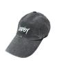 LEADEN Vintage Washed Calligraphy Ball Cap [Charcoal]