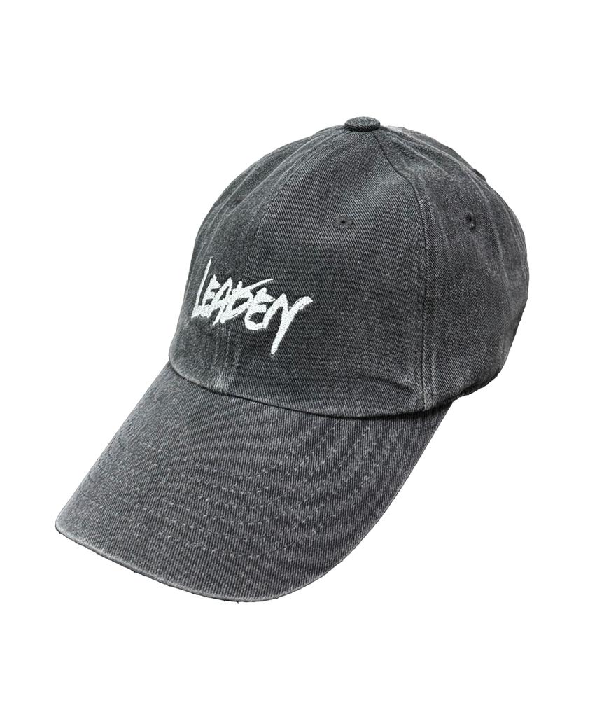 LEADEN Vintage Washed Calligraphy Ball Cap [Charcoal]