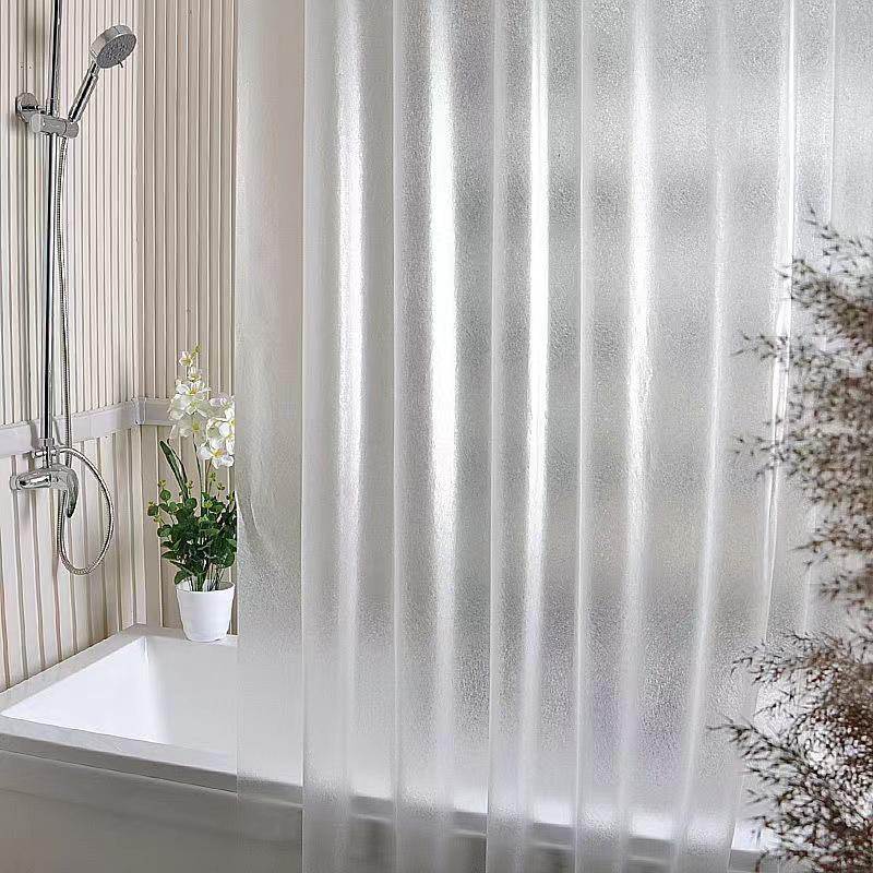EVA Waterproof Thickened Transparent Shower Curtain - Moisture-Proof, No-Punch Installation