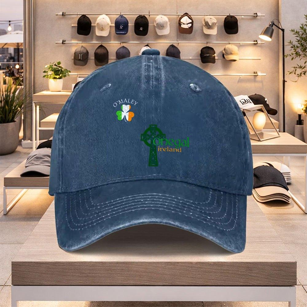 Irish Cross FourLeaf Clover Adjustable Snapback Baseball Cap for Mardi Gras St Patricks Day Parties Birthdays