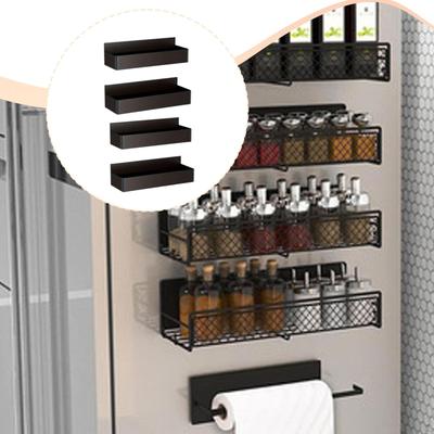 4 Pieces Refrigerator Spice Rack Multipurpose for Balcony