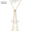 Metallic Geometric Fashionable Triangle Necklace For Women Stylish Long Chain Accessory