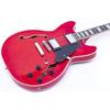 GROTE Full Scale Electric Guitar Semi-Hollow Body Guitar Bone Nut (Red)