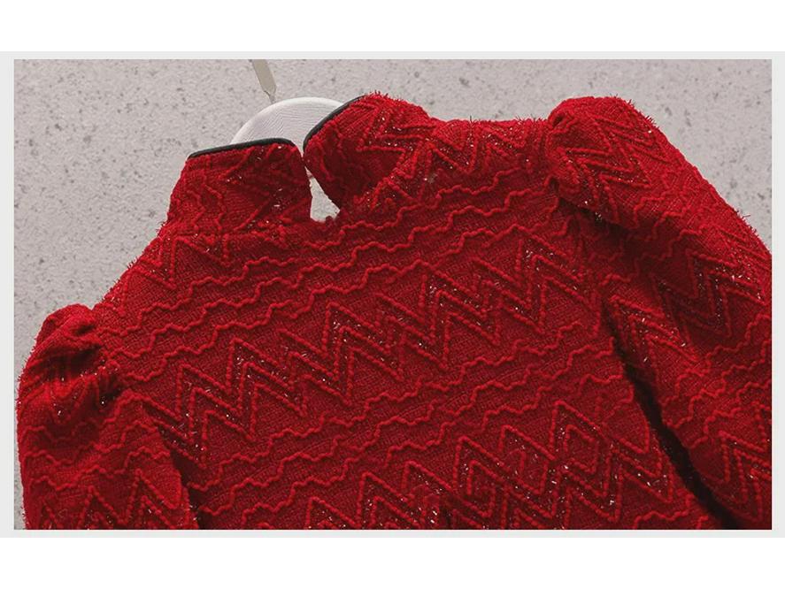 Dívčí červené sametové šaty čcheongsam - Podzimní/zimní čínský retro styl pro slavnostní příležitosti