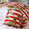 Ribbon Wire Crimping Ribbon Wire Linen Ribbon Decoration Colorful Snowflake Plaid Christmas Material DIY Handmade 10/25Yards