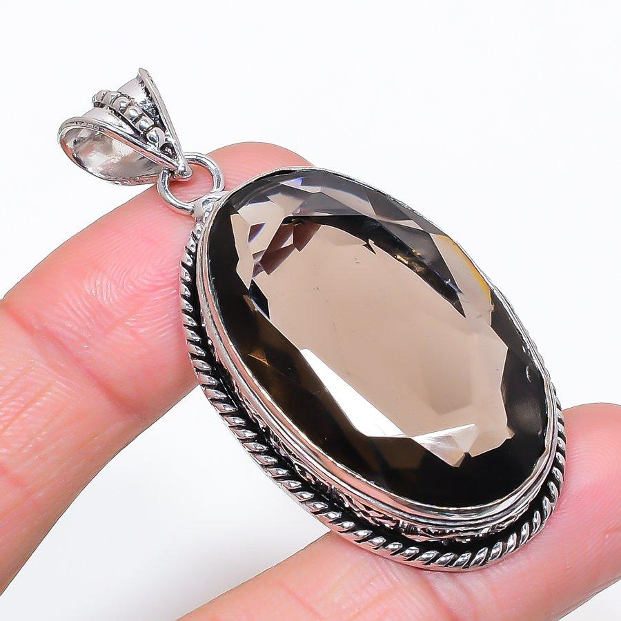 

Natural Smoky Topaz Gemstone 925 Sterling Silver Jewelry Pendant 2.32 J0q68