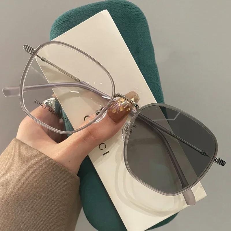 Fashion Photochromic Myopia Glasses Men Women Blue Light Blocking Eyeglasses Uv Shades Sunglasses Diopter Eyewear -1.0 -1.5 -2.5