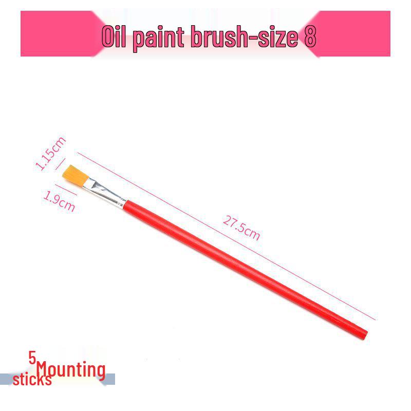 Small Flat Head Nylon Hair Paintbrush for Touch-Ups: Industrial & Art Use.