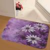 Purple Flower Non-Slip Bathroom Mat - Water-Absorbent Rug for Entrance